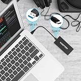 KOOTION External Hard Drive 250 GB Portable SSD USB C Read 500 MB/s Black view 3