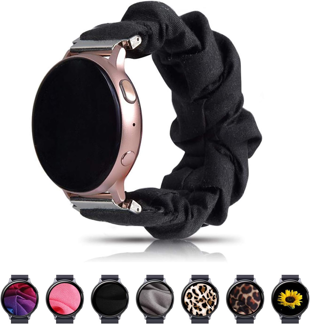 Magwei Band Compatible With Samsung Galaxy Watch Active Active2 40mm 44mm Scrunchie Wristband Replacement Compatible For Galaxy Watch 42mm Gear S2 Classic Gear Sport Smart Watch Black Amazon Ca Cell Phones Accessories
