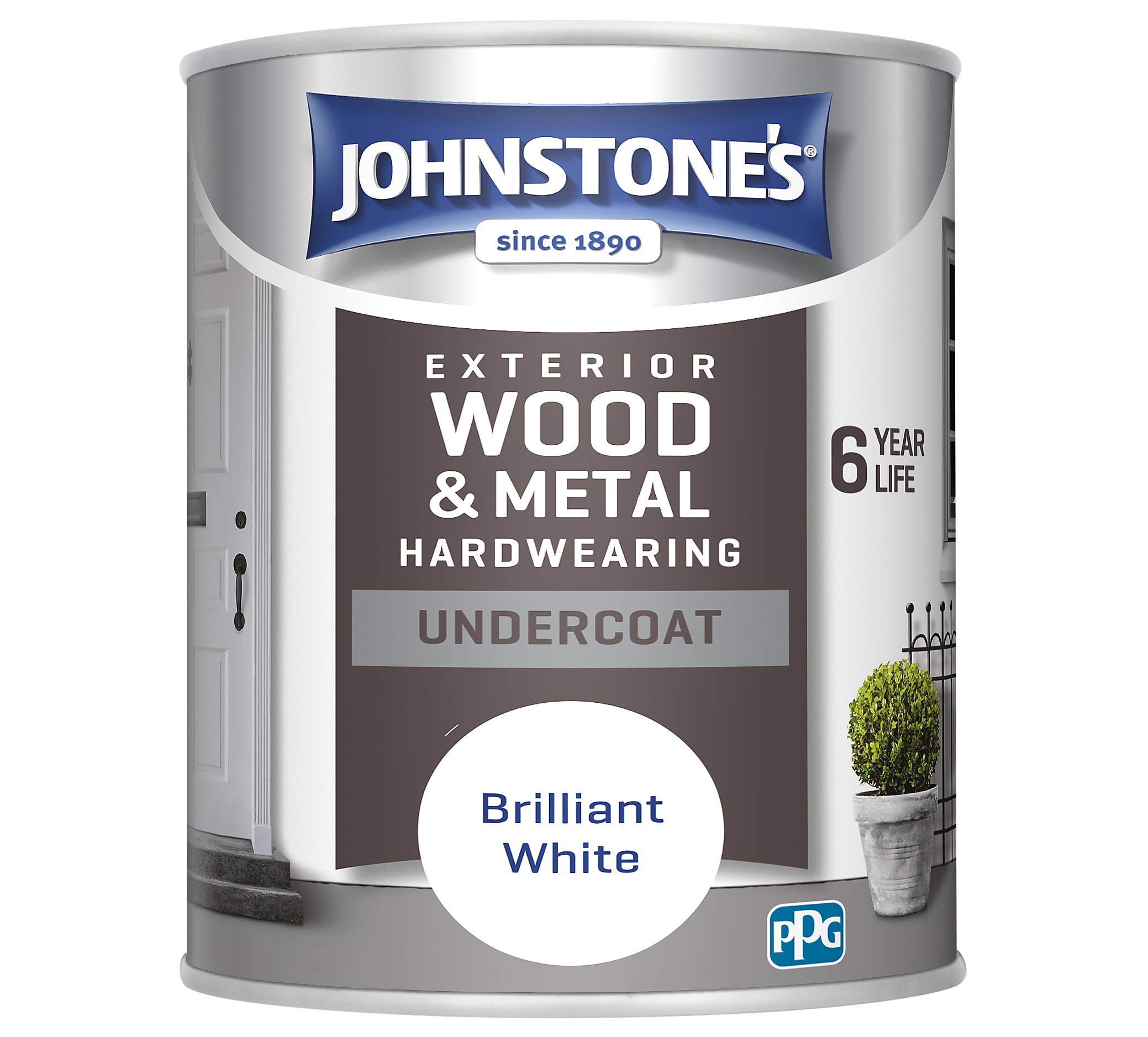 Johnstone's Exterior Undercoat Paint - Brilliant White 750ml
