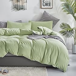 Cottonight Sage Green Queen Light Green Bedding