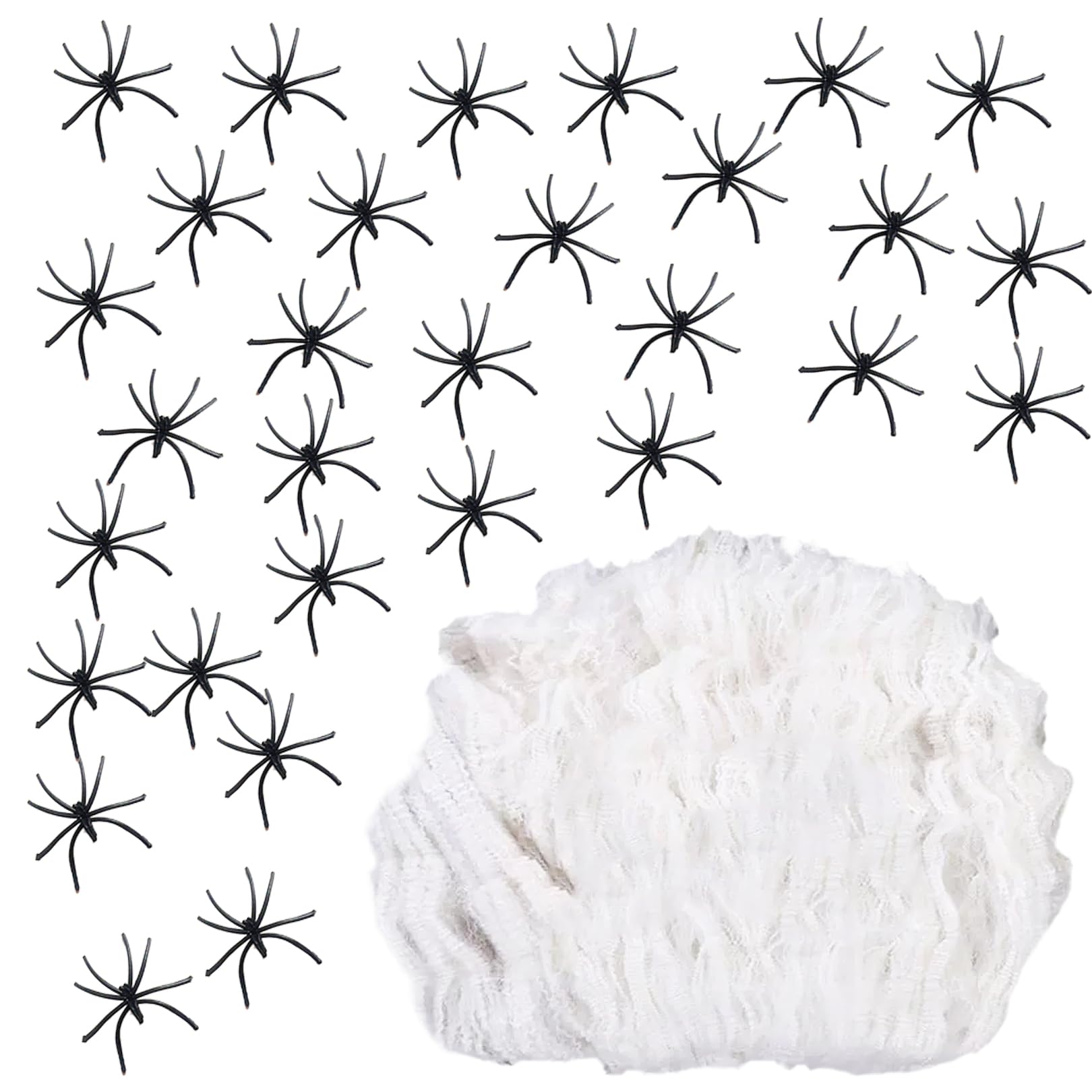 Ycfish 60g Halloween Spider Web Decoration, Spider Web Decoration, Tretchable Halloween Cobwebs, for House Party Lndoor/Outdoor