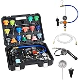 VEVOR Coolant Pressure Tester Kit, 31Pcs Radiator Vacuum Refill Kit with 3 Metal Adapters, Universal Fit, Automotive Cooling System Pressure Tester Tool, with Pressures Pump &amp; Aluminum-Plastic Filler