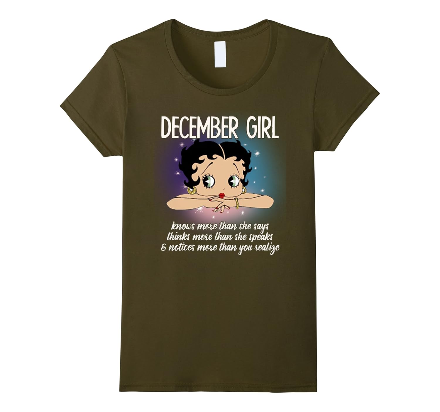 December girl knows more than she says T-shirt-Rose