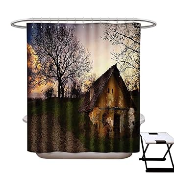 Amazon Com Blountdecor Rustic Shower Curtain Customized Battered