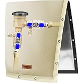 TOHONFOO 2-Way Open Backflow Preventer Pipe Cover Outside, 16"Wx20"H, Beige | 5‑Layer pipe insulation covers &amp; sprinkler covers for winter, 5℉ freeze protection, fit irrigation valves &amp; well pumps