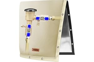 TOHONFOO 2-Way Opening Backflow Preventer Pipe Insulation Cover (5°F) - Irrigation Sprinkler Valve Cover - Water Well Pump Cover - Sturdy 5 Layers for Winter Freeze Protection (16" W x 20" H, Beige)