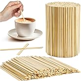 500 Pcs Coffee Stirrers Stir Sticks - 5.5 Inch Disposable Drink Mixers Bamboo for Coffee, Tea, Beverages, Natural Swizzler fo