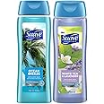 Suave Body Wash Variety 2-Pack, Ocean Breeze + White Tea & Lavender – Gentle Body Washes with Fresh Blend Oil Essence, 18 Oz Ea