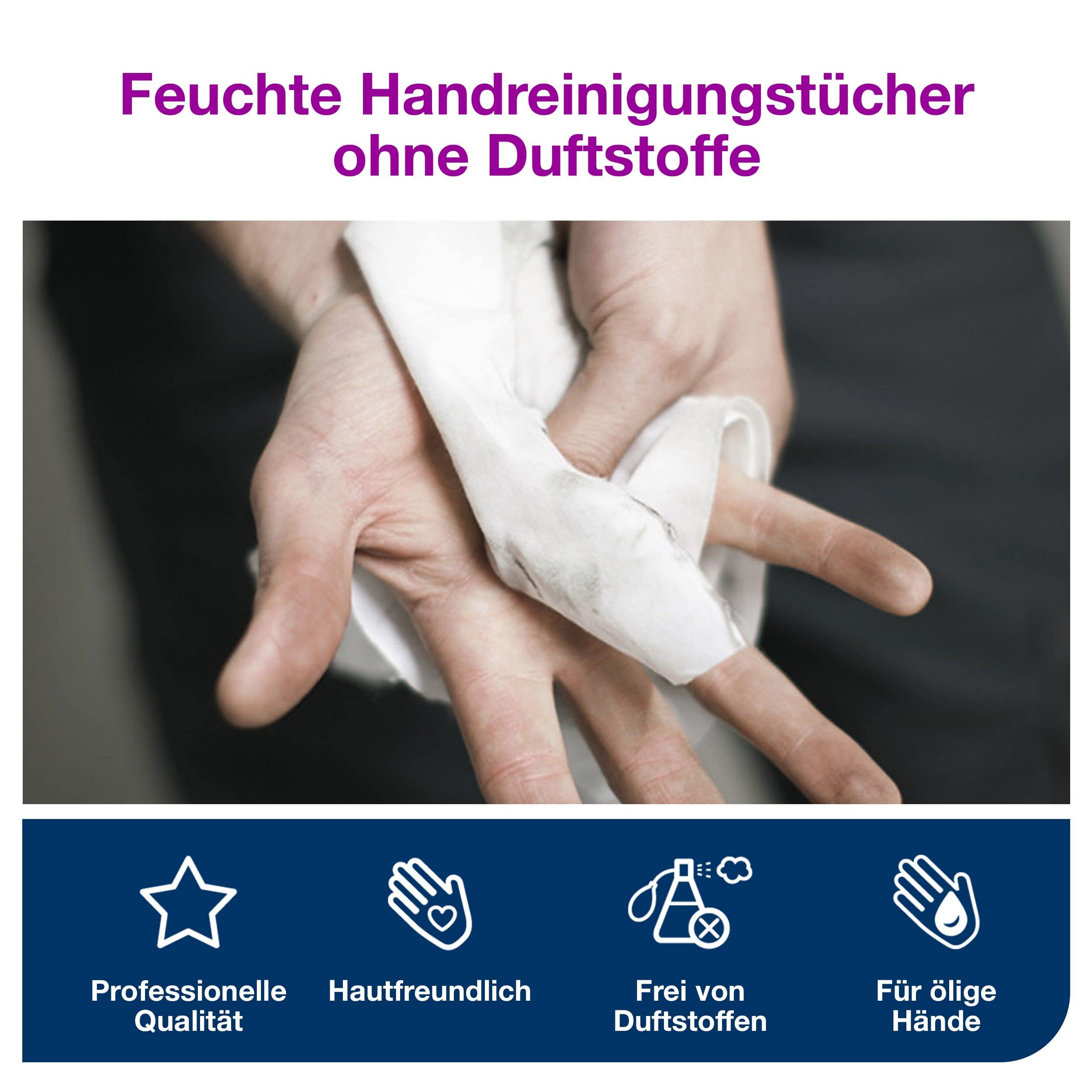 Tork Feuchte Handreinigungstücher im Spendereimer Weiß W14, Ohne Duftstoffe, 4 × 58 Tücher, 190592 5