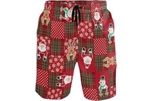 visesunny Hawaiian Men's Summer Beach Shorts Swim Trunks Sports Running Bathing Suits with Mesh Lining