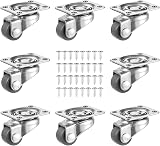 Sibba 8 Pcs Soft Rubber Swivel Caster Wheels 0.5 Inch Low Profile Adhesive view 8