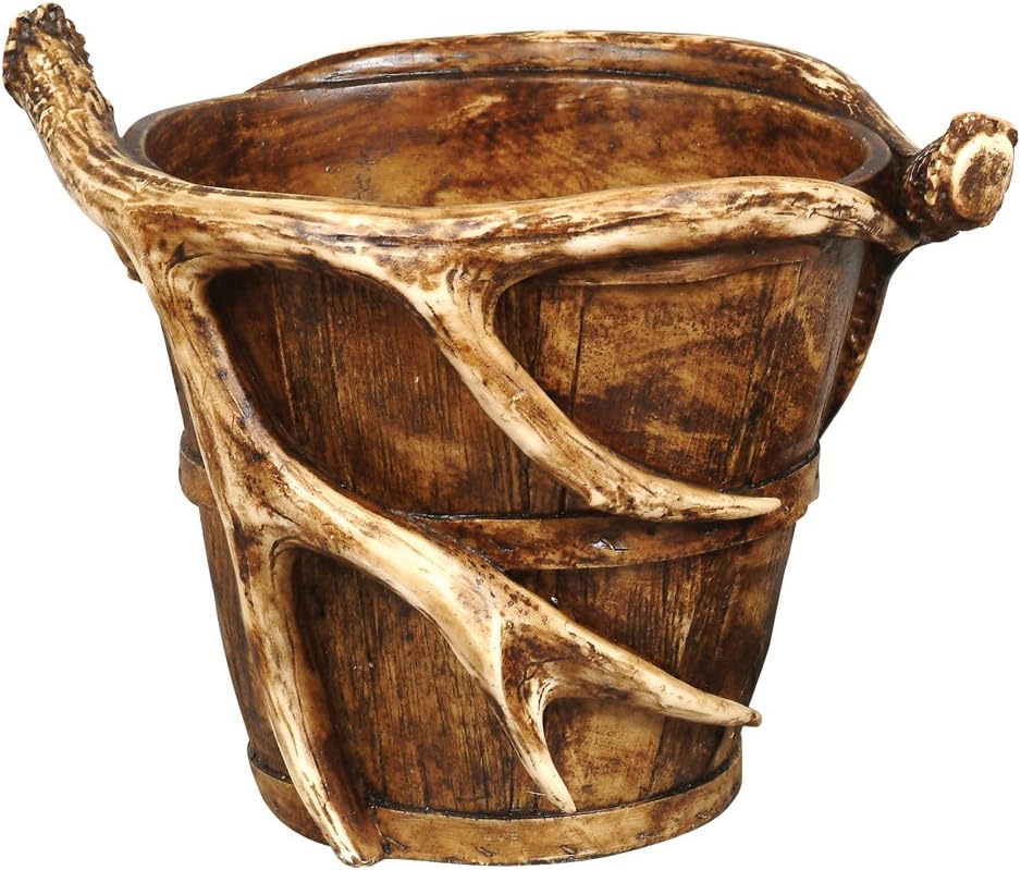 Black Forest Décor Antler Waste Basket Home & Kitchen