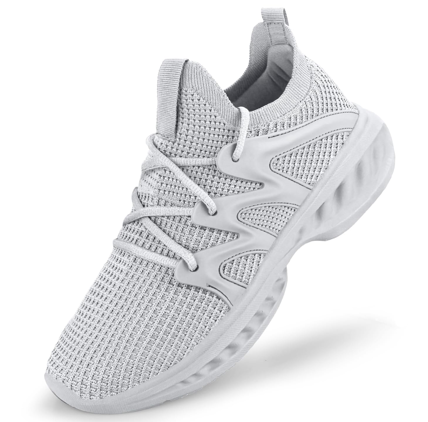 Photo 1 of (dirty) Pujcs Womens Sneakers Walking Shoes Slip on Tennis Casual Athletic Memory Foam Lightweight Gym Work Shoe Light Gray Size 8.5