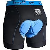 Nepest Mens Cycling Underwear 4D Padded Bike Shorts MTB Liner Mountain Bicycle Tights for Riding