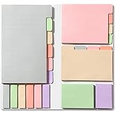 Hommie Sticky Notes Set, Divider Sticky Notes 410 Packs Planner Sticky Note Dividers Tabs for School Office Supplies, Book Notes,Bible Sticky Notes,Back to School Supplies