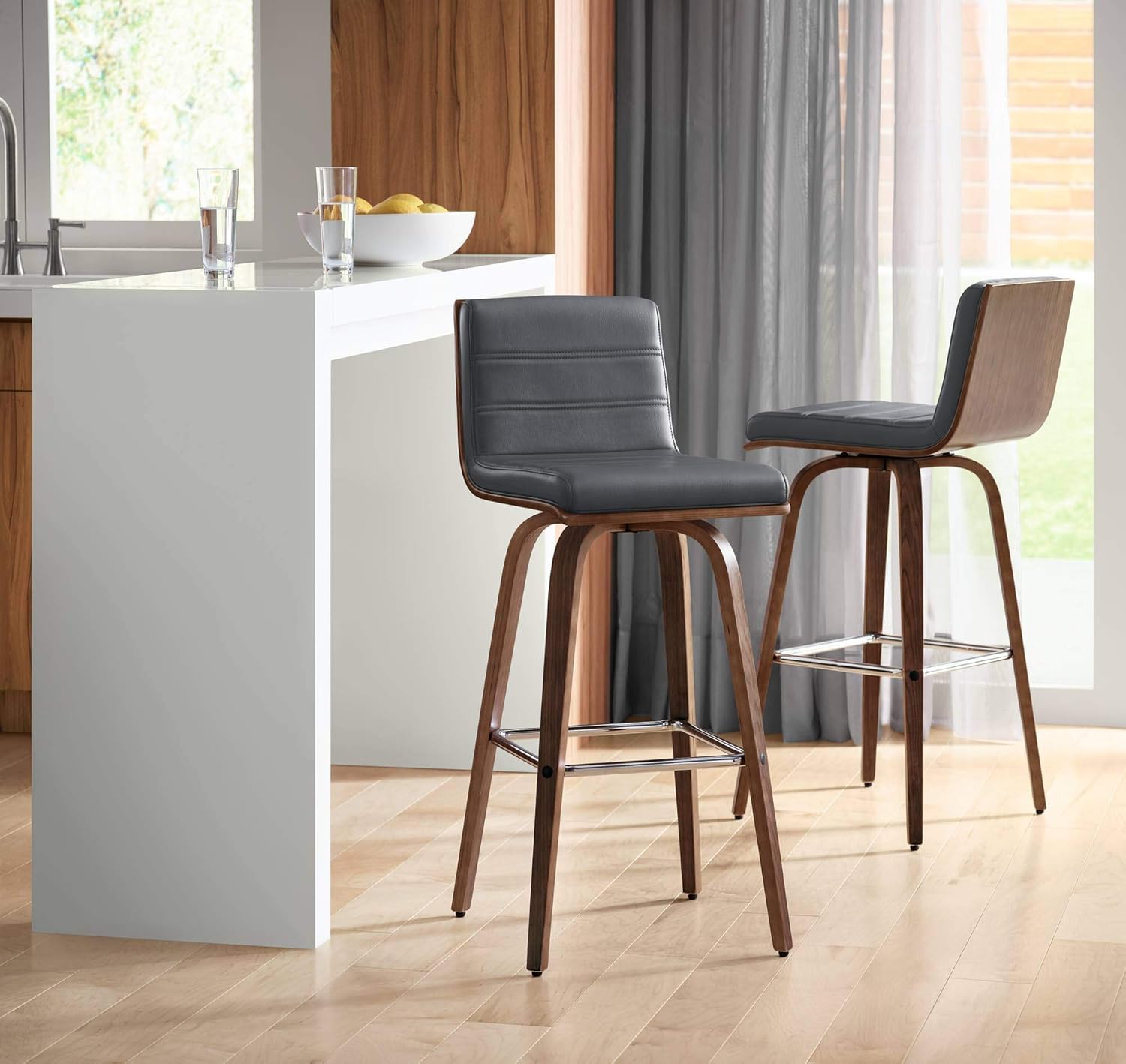 Velia 60" Wide High-Gloss White Modern Bar Table - Studio 55D: Kitchen & Dining