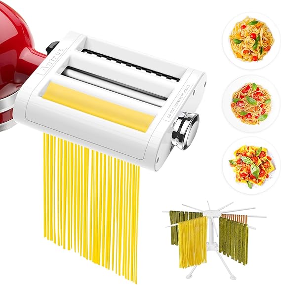 ANTREE 3 in 1 Pasta Roller and Pasta Cutter Attachment for KitchenAid