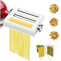 ANTREE Pasta Maker Attachment for KitchenAid Stand Mixers with Pasta Drying Rack & Cleaning Brush, 3-1 Set includes…