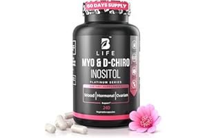 B Life Company Myo-Inositol & D-Chiro Inositol 40:1 for Women | I Inositol Supplement for Women | Hormone Balance, Fertility & Cycle | Vitamin B8, Insulin & Flo Ovarian Support | 240 Caps