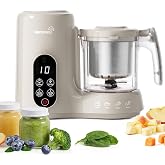 Grownsy Baby Food Maker with Stainless Steel Steam Basket,Steamer &amp; Blender | Baby Food Processor, Healthy Homemade Baby Food Purees, Starting Solids &amp; BLW, Baby Feeding Essentials, 6+ Months
