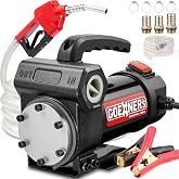 Premium 12V Diesel Fuel Transfer Pump &ndash; Commercial Grade 15 GPM Kit with Auto Shut-Off Nozzle, Lab-Tested 1000 Hours, Self-Priming for Trucks, Boats, RVs &amp; Farm Equipment