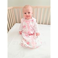 Mama Cheetah Baby Wearable Blanket, 1.0 TOG Organic Cotton Sleep Bag, Swaddle Transition Sleeping Sack with 2-Way Zipper (6-1