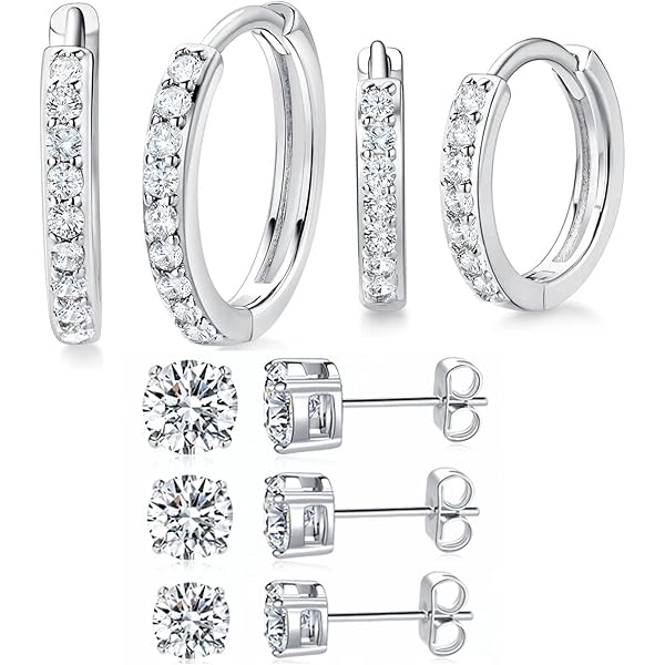 Amazon.com: Elegant Lightweight Thin 14K White Gold Plated