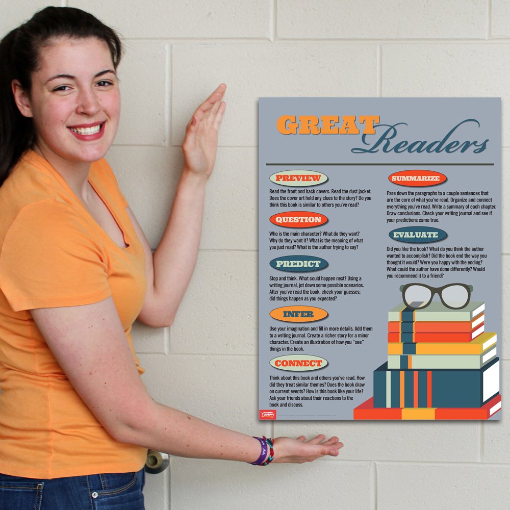 Great Readers Poster Education & Crafts Educational Charts & Posters