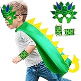 iROLEWIN Dinosaur-Costume for Kids Dragon Cape Mask as Boys Girls Dino Dress-Up Toys Christmas Birthday Gifts