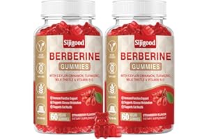 SIJIGOOD 2 Pack Berberine Gummies with 1500mg Berberine Per Serving Plus Ceylon Cinnamon, Milk Thistle, Magnesium Glycinate Supplement for Women, Men for Immune System & Metabolism Support - 120 Count