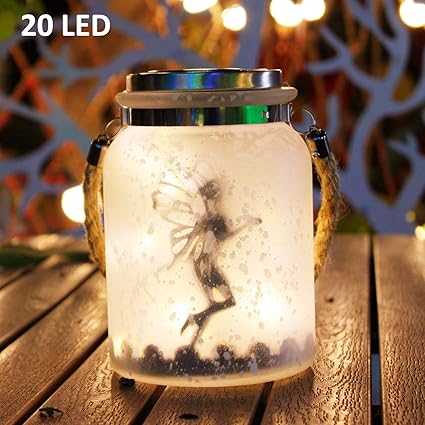 Amazon Com Kaixoxin Jar Solar Lights Outdoor Decorative White