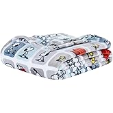 Berkshire Blanket Peanuts® VelvetLoft® Cute Character Snoopy Plush Blanket,Woof Blue,Twin 60 in x 90 in (Official Peanuts® Product)