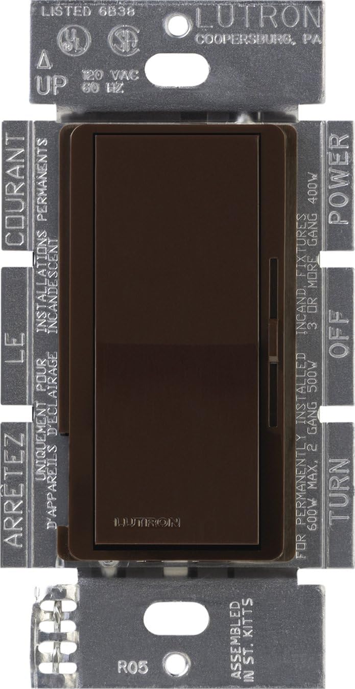 Lutron DVFSQ-F-WH Diva 1.5 A 3-Way Single Pole 3-Speed Fan Control, White - Ceiling Fan Wall Controls - 