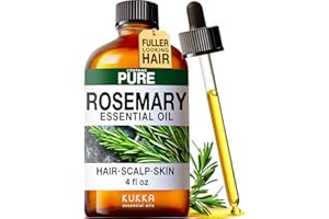 KUKKA ESSENTIAL OILS KUKKA Rosemary Essential Oils - 4 Fl Oz - for Hair, Skin, Diffuser, Aromatherapy & DIY Soap Making Scent