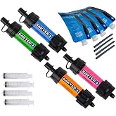 Sawyer Products SP124 MINI Water Filtration System, Gift 4-Pack, Multi-Color