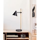 HarvestLand Noah Black Desk Lamp – Adjustable Architect Desk Lamp, Industrial Table Lamp with Solid Base for Living Room, Bed