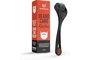 MK MOOKARDILANE Beard Care Roller Black 540 Stainless Steel Derma Microneedling Roller by MOOKARDILANE Face Home Use