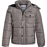 DKNY Boys Puffer Jacket - Wind Water Resistant Polar Fleece Lined Boys Winter Coat - Cozy Kids Jacket with Sherpa Lined Hood