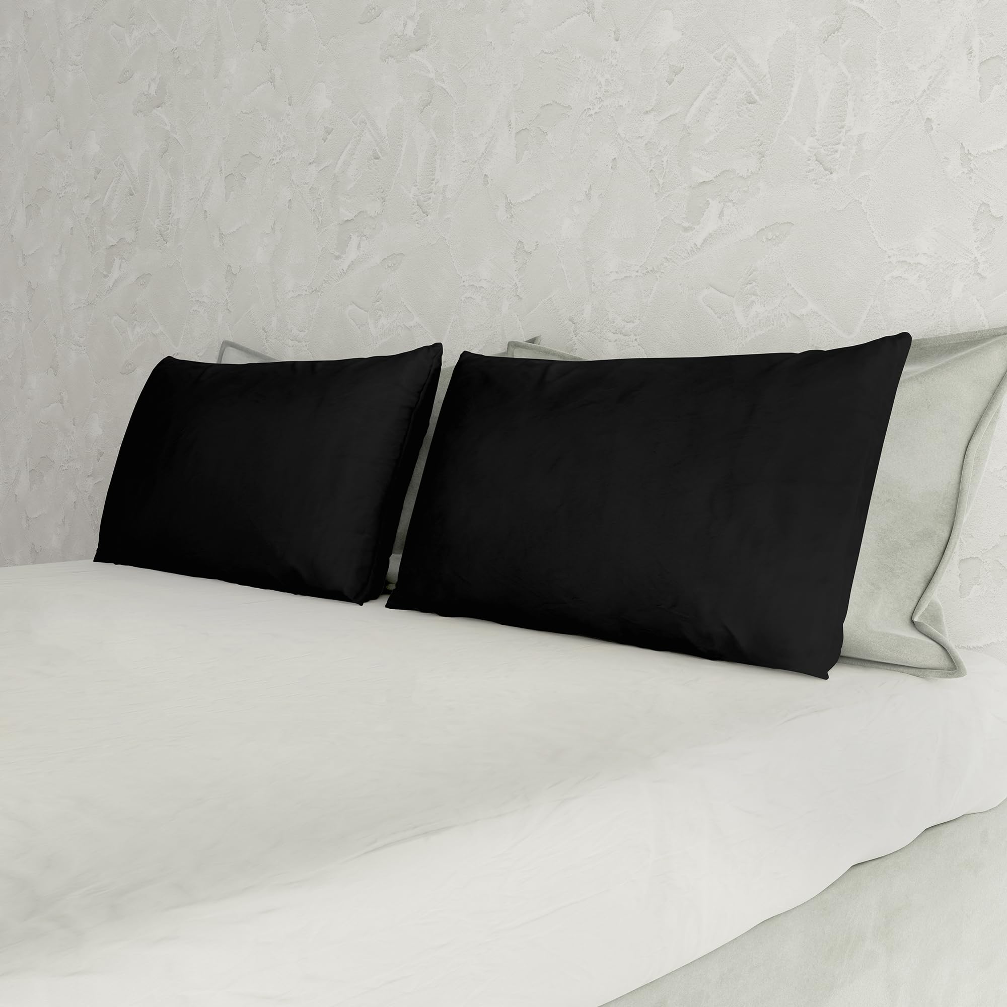 Italian Bed Linen Max Color couple of plain color pillowcases