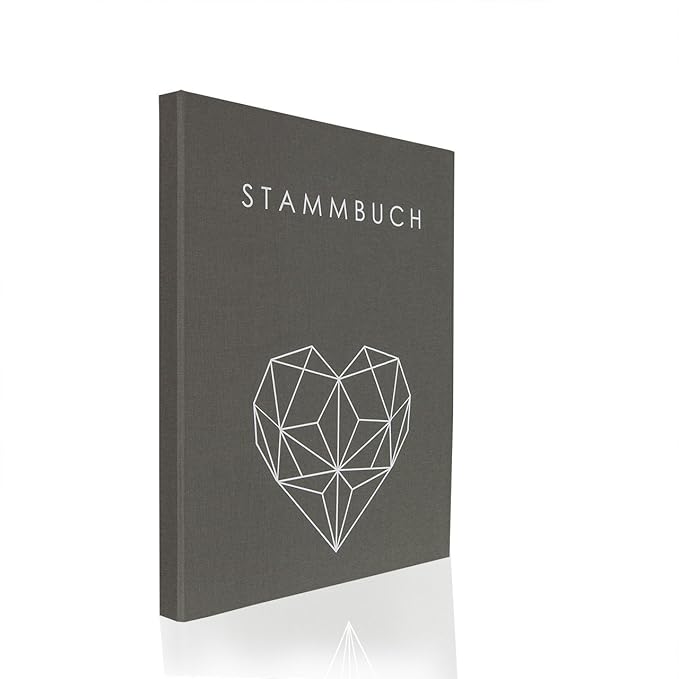 Hochzeitideal Stammbuch der Familie Geometric A4 (Grau)