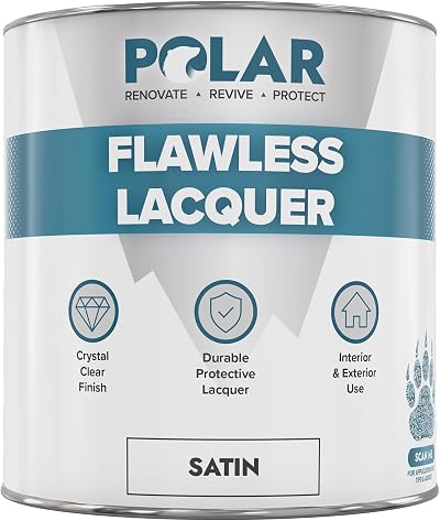 Polar Clear Lacquer Paint 1 L Satin Finish Durable Water Resistant