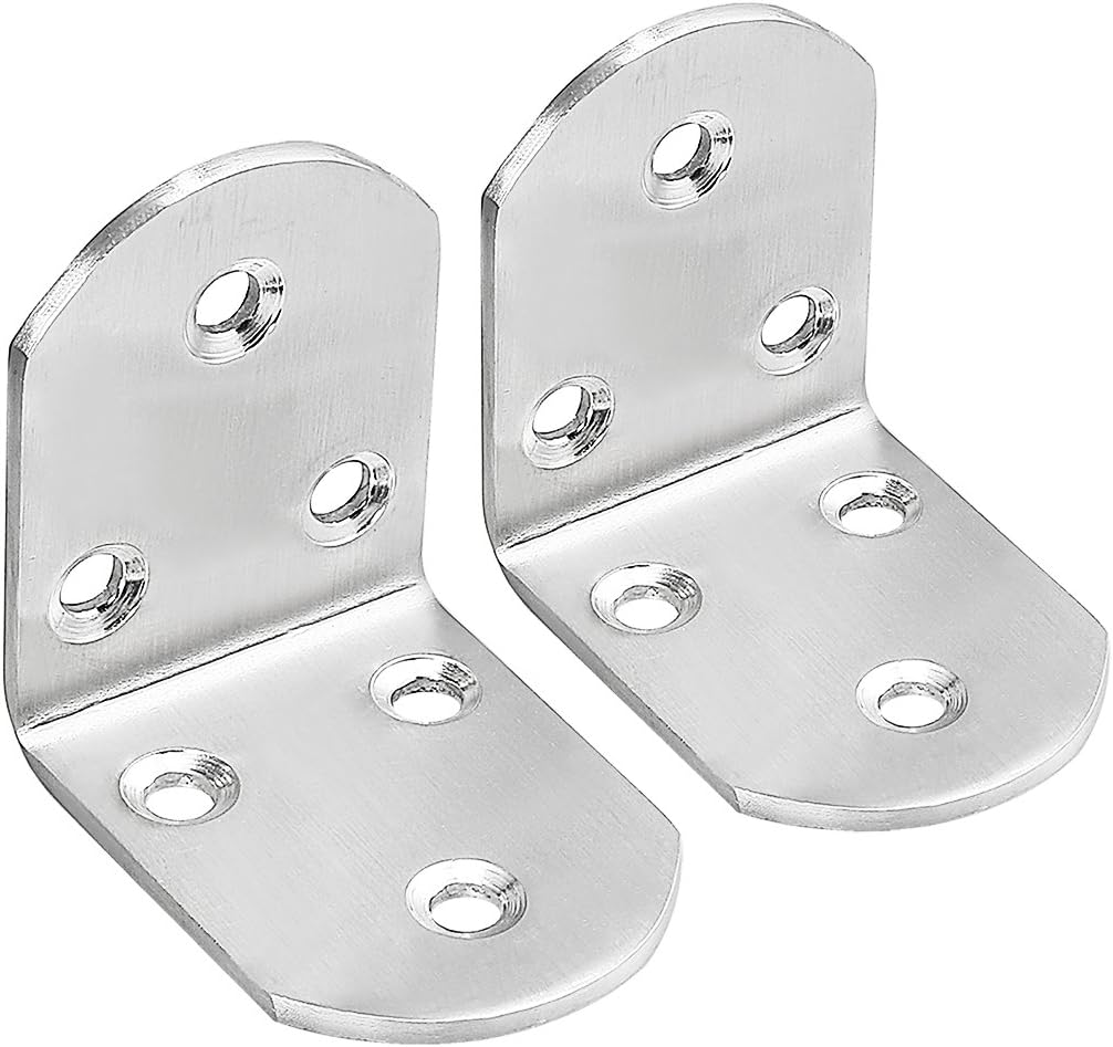 Sourcingmap Stainless Steel Shelves Corner Brace 50mmx50mmx38mm