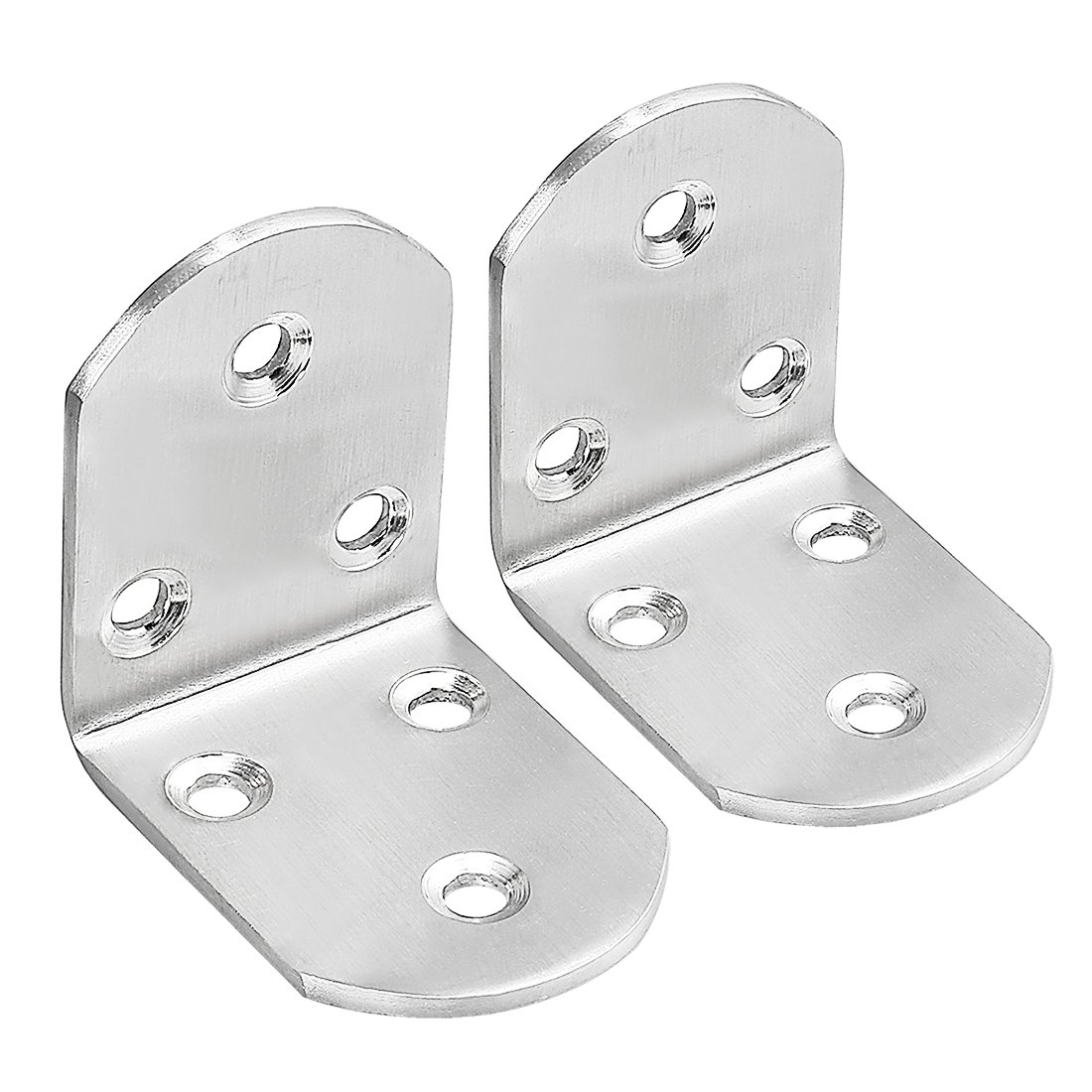 Sourcingmap Stainless Steel Shelves Corner Brace 50mmx50mmx38mm, Joint L Shape Right Angle Corner Fastener Joints Support Bracket, Pack of 2