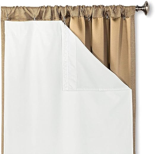 Amazon Com Hlc Me White Thermal Insulated 100 Blackout Curtain