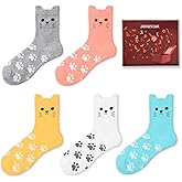 Janustar Comfortable Cozy Women's Cat Dog Socks - Cute Animal Pattern Gift for Women, Soft Socks for Daily Wear