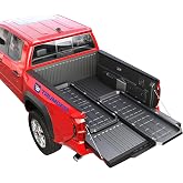 TRUMGETA Slide-Out Truck Bed Cargo Tray for Mid-Size &amp; Full-Size Pickups | Fast-Drain Channel &amp; Safer Wrapped Edges, Cargo Storage System with Easy Tailgate Access