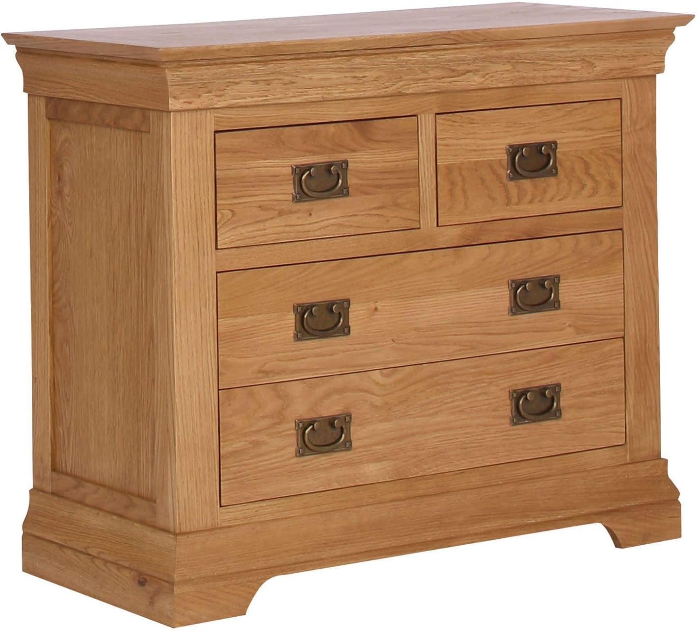 Loire Oak Farmhouse 2+2 Drawer Chest of Drawers Amazon.co.uk Kitchen