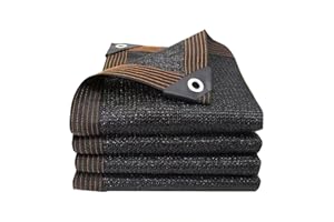 JIANLEI 90% Garden Shade Cloth with Grommets,6FT*10FT,Used for Terrace,Plant Covering, Greenhouse Outdoors Heat Protection,Black HDPE Material, More Resistance to Wind and Violent Tear