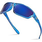 Xagger Polarized Wrap Around Sport Sunglasses for Men Women TR90 Frame