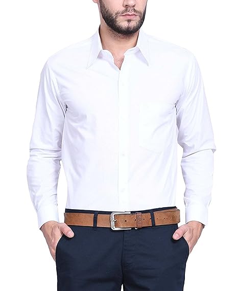 white slim fit shirts